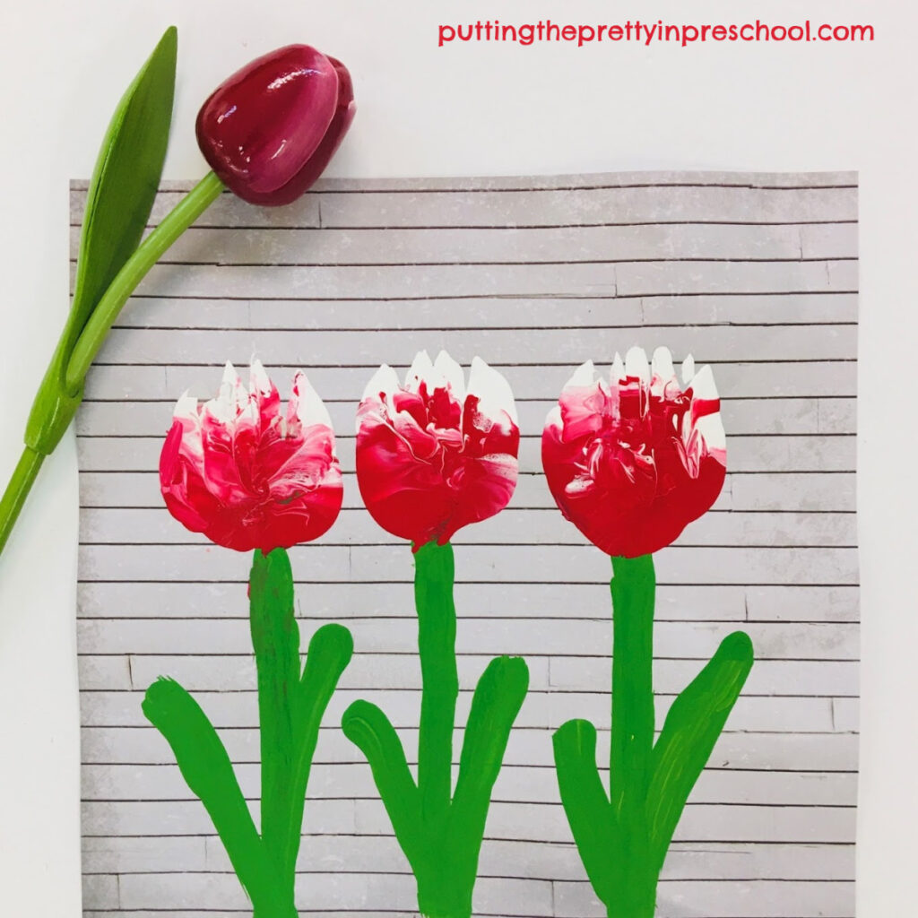 Easy Scrape Painting Tulip That Kids Will Love - Crafting A Fun Life