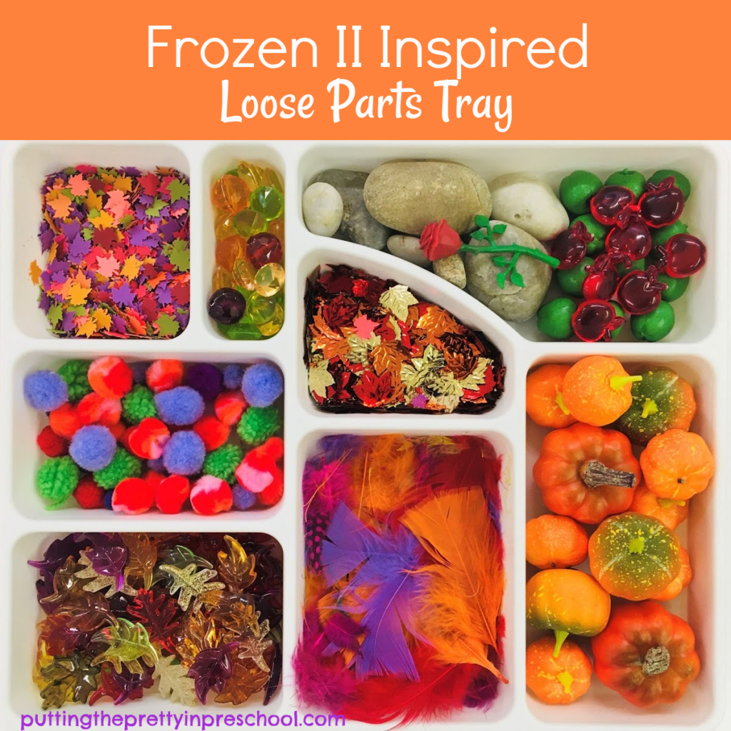 Frozen 2 inspired loose parts tray.