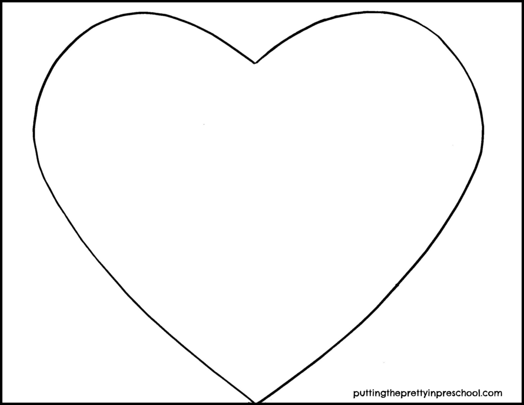Heart printable for art and craft projects.
