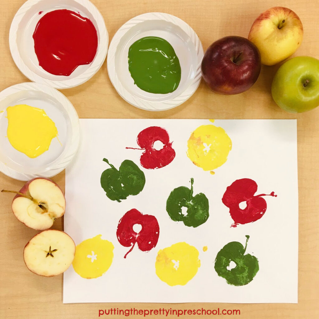 Fun and easy printmaking with apples.