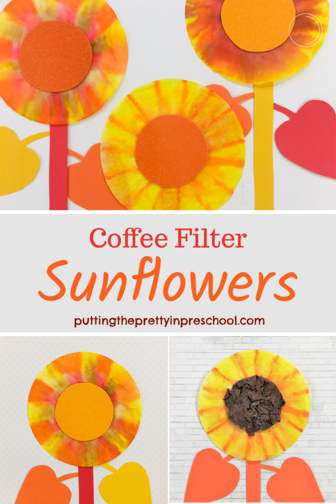 Create stunning coffee filter sunflowers in two different ways. An easy to do, all-ages craft and science project.
