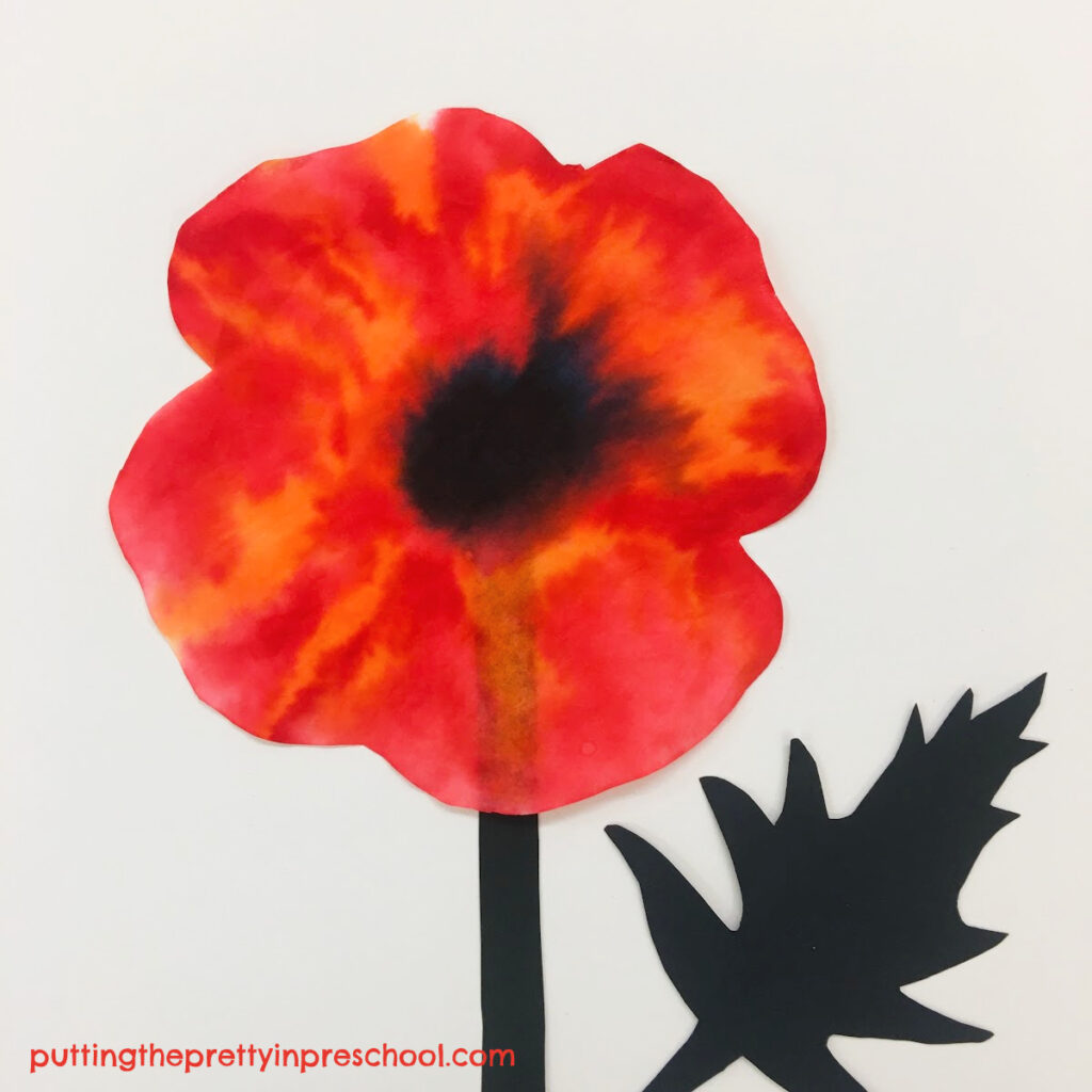 Easy to create, stunning coffee filter poppy art.