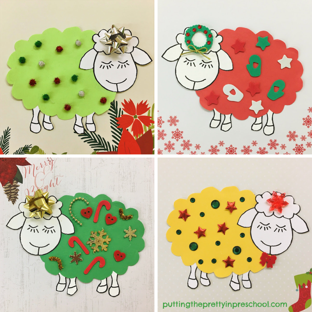 Make this Christmas sweater-inspired sheep craft in a bunch of colors!