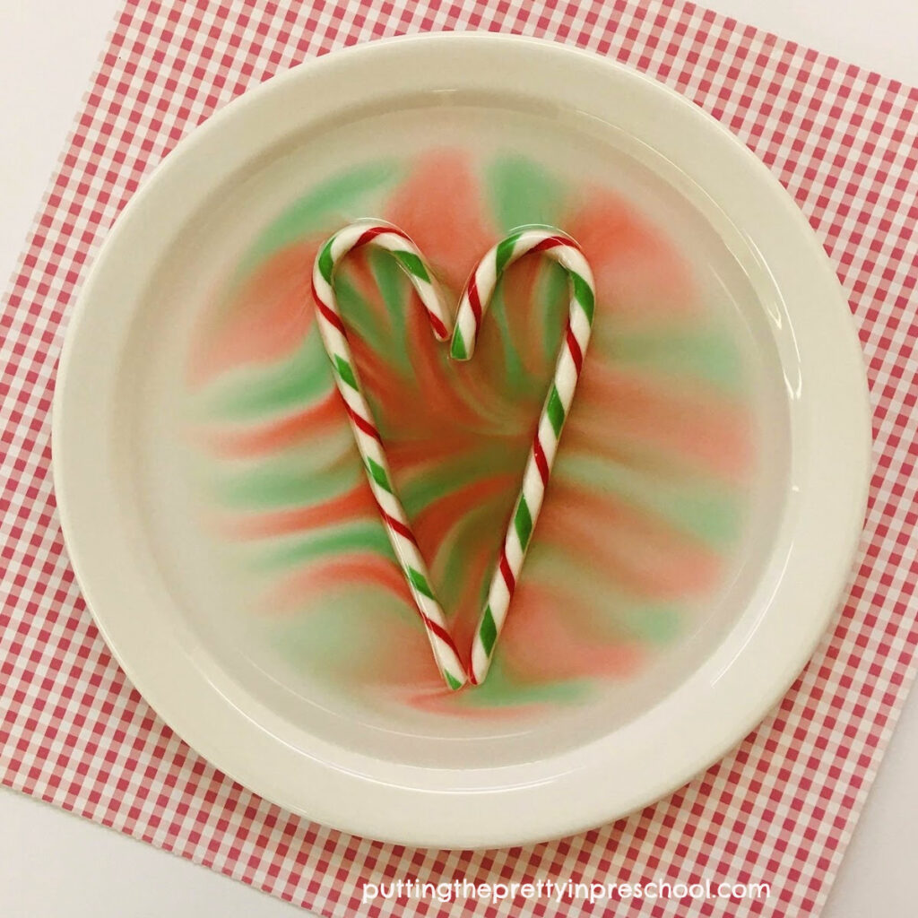 Try this candy cane Science experiment today! It is easy to do and has immediate results.