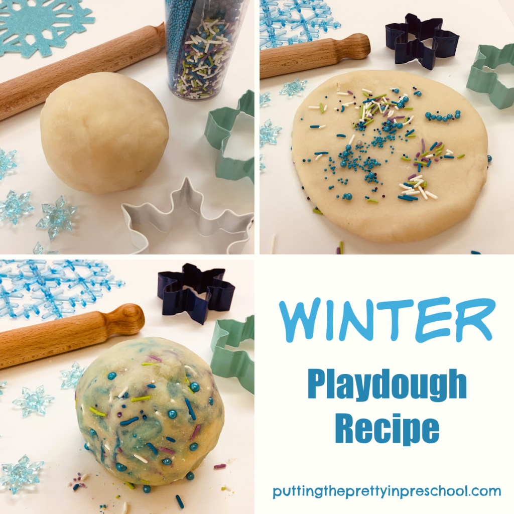 A winter-themed playdough recipe early learners will love.