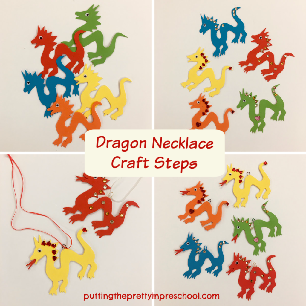 Steps to make a dragon necklace craft your children will love. An all-ages dragon-themed jewelry craft project.