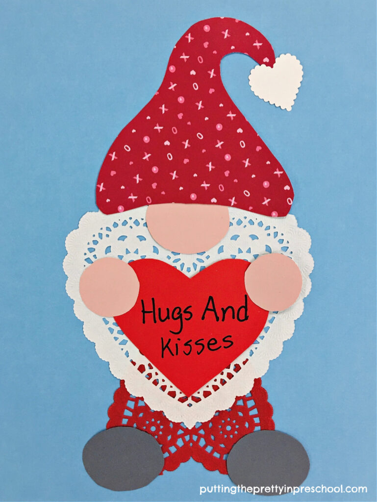 Creating this huggable valentine gnome will be fun for the whole family. Free printable included for easy crafting.