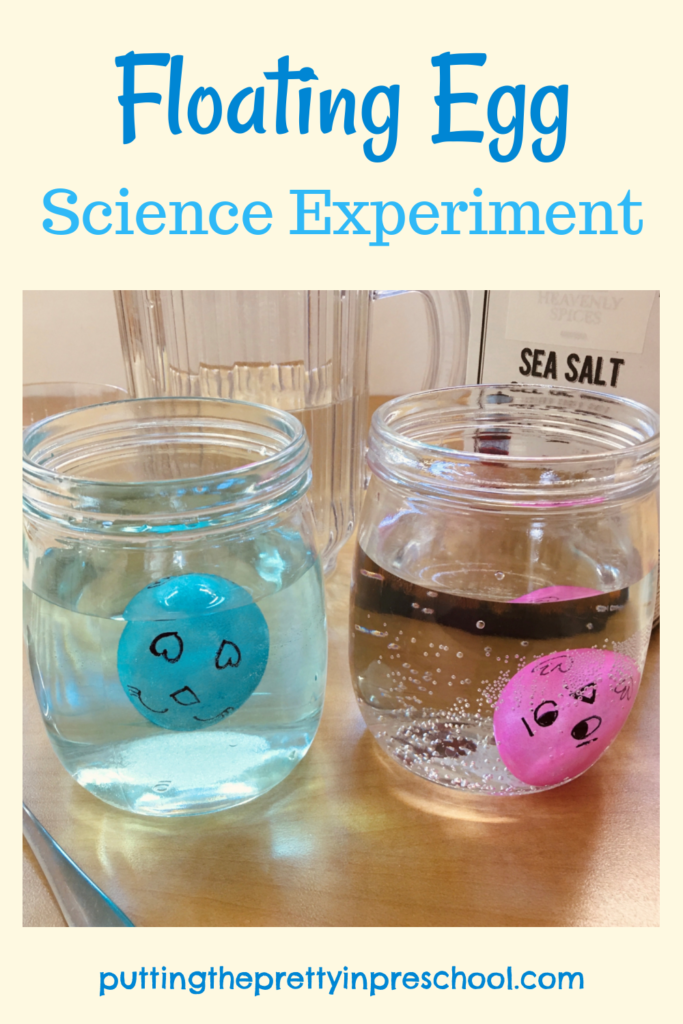 How to perform a simple floating egg science experiment with easy-to-gather supplies. Decorated eggs add artistic flare to this activity.