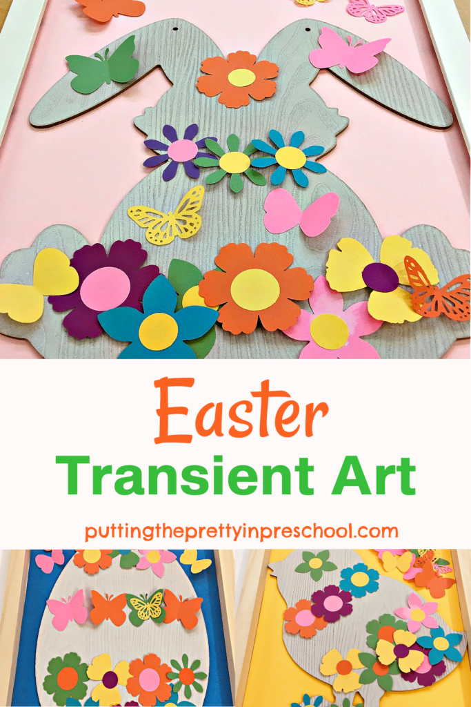 Set out these adorable, party-ready Easter transient art activities using easy-to-find supplies. The activities also work for a spring theme.