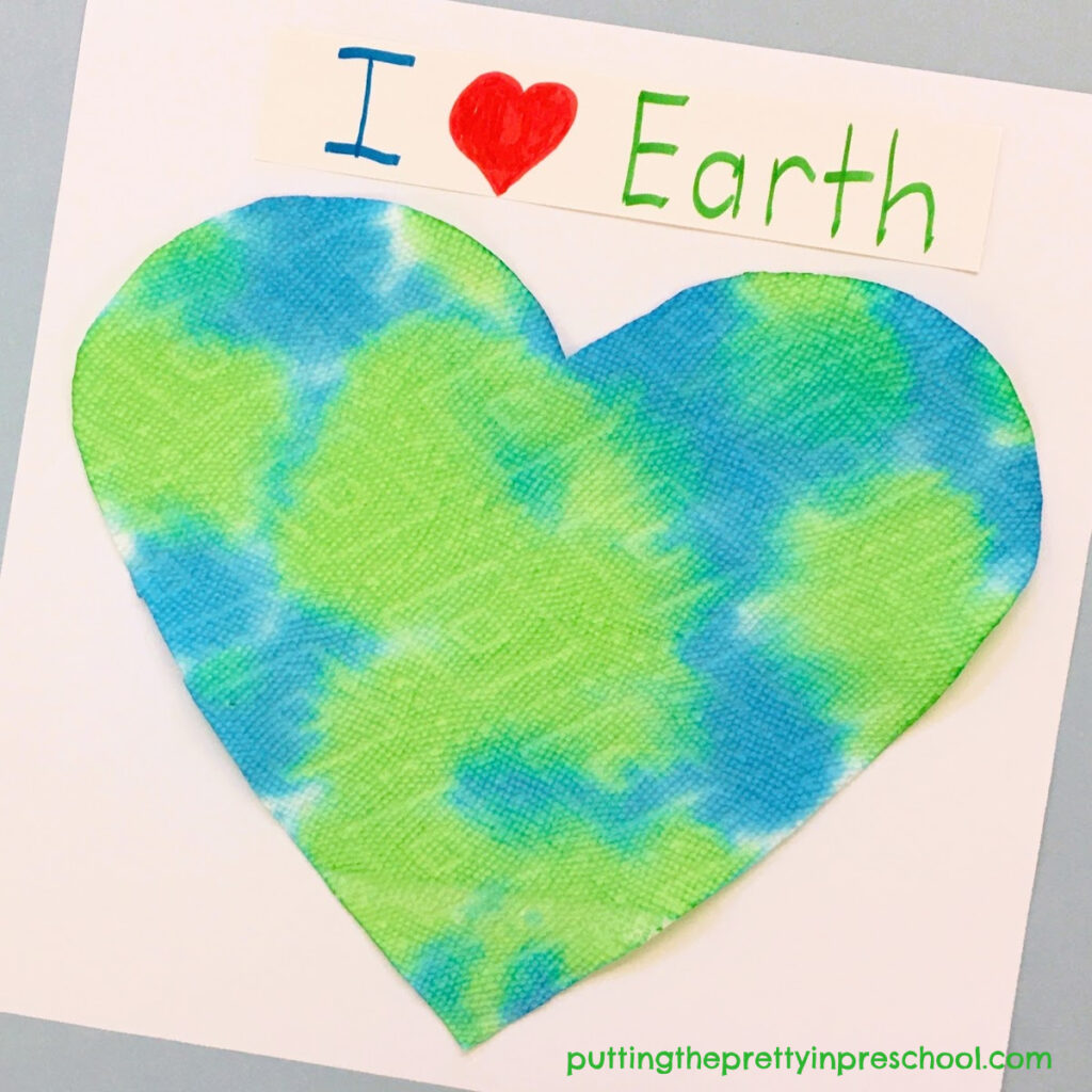 Make this super fun eyedropper heart Earth Day project today! Everyone in the family will enjoy giving it a try.
