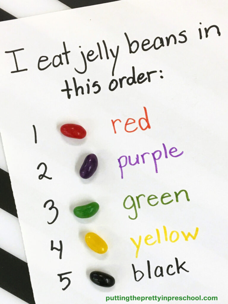 What order would you eat these jelly beans in? Try this candy tasting activity and record the results.