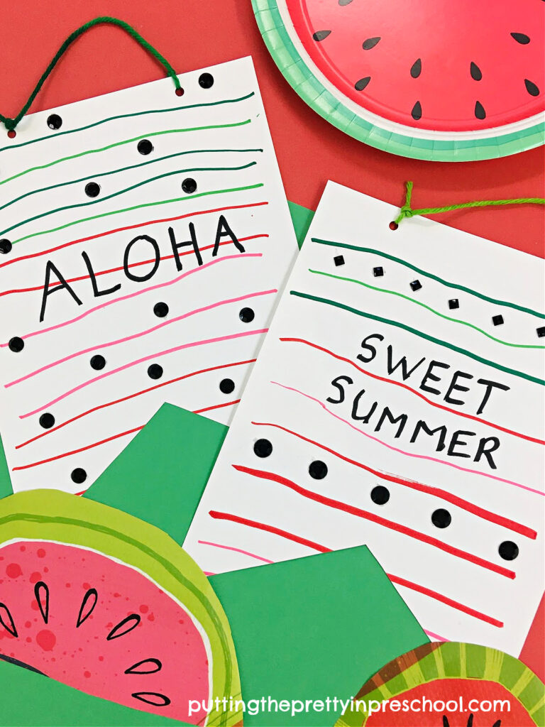 Celebrate the summer season with a low prep, easy-to-make watermelon-inspired banner craft. This is an all-ages papercraft.