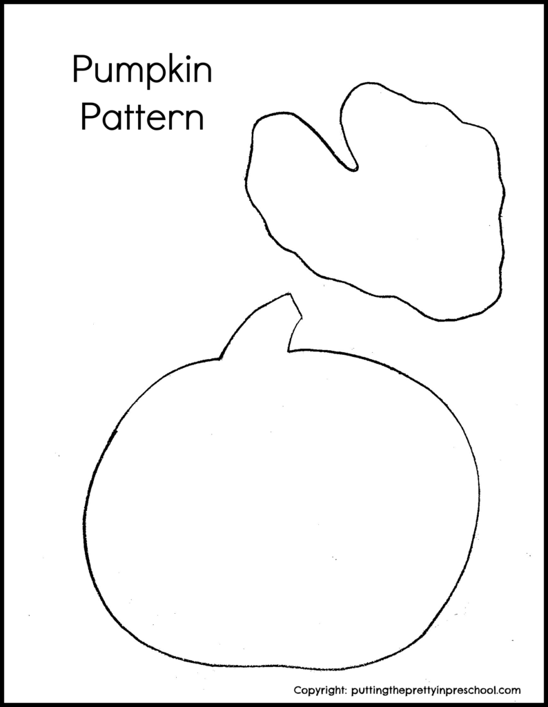 A free pumpkin template to download for glow-in-the-dark art activities.