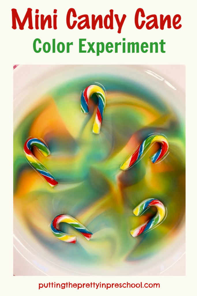 This mini candy cane color experiment is a must-try. Just three supplies are needed for the simple science activity everyone will love.