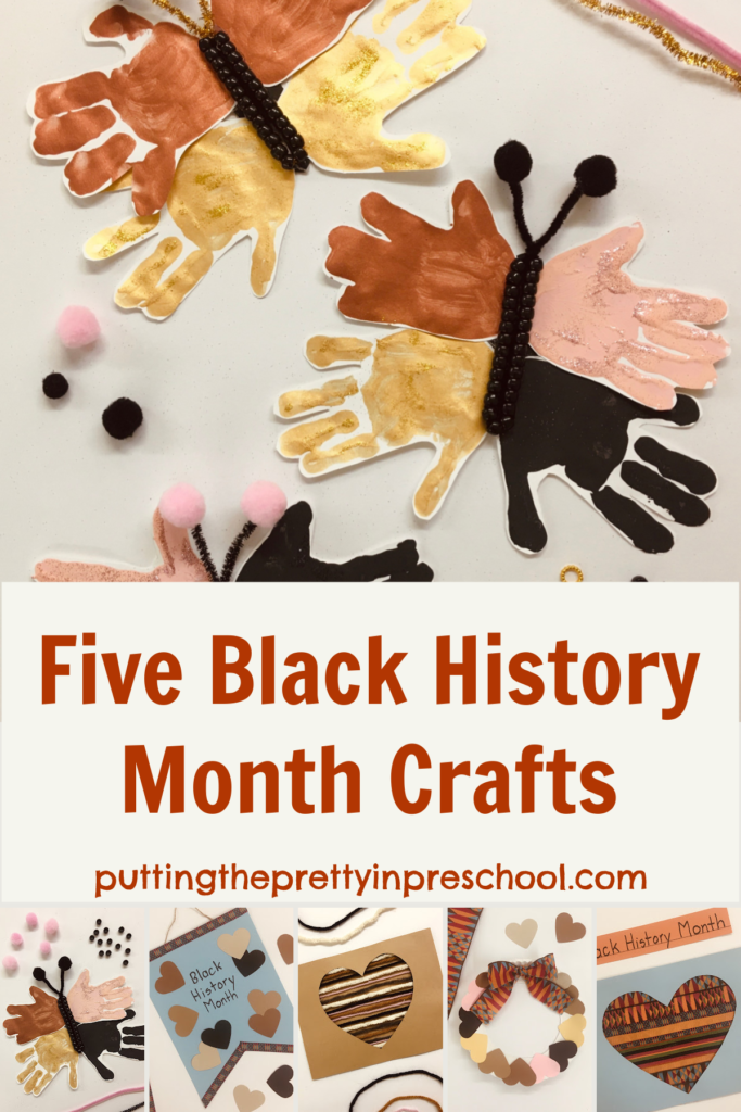 Five gorgeous Black History Month crafts that celebrate diversity. Easy-to-make crafts the whole family can do.