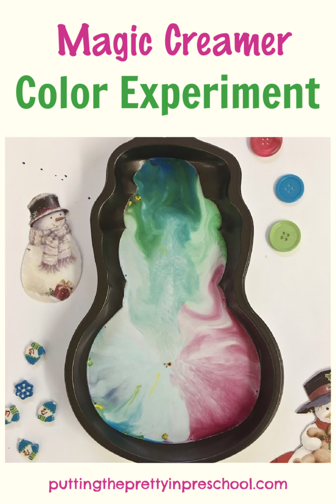 Try this magic creamer color experiment using half-and-half coffee cream. An easy-to-do science experiment with stunning results.