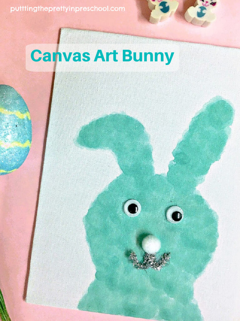 Make this easy and fun canvas art bunny today. It's an all-ages bunny-themed spring art project everyone will love.