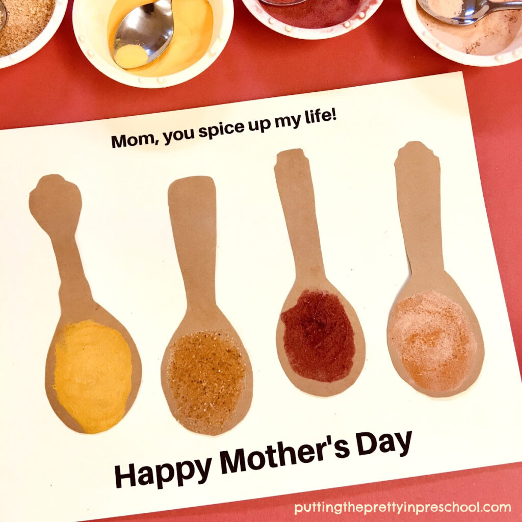 An oh-so-easy and fun popcorn seasoning Mother's Day craft to do in one sitting. Explore the sense of smell with this aromatic craft activity.