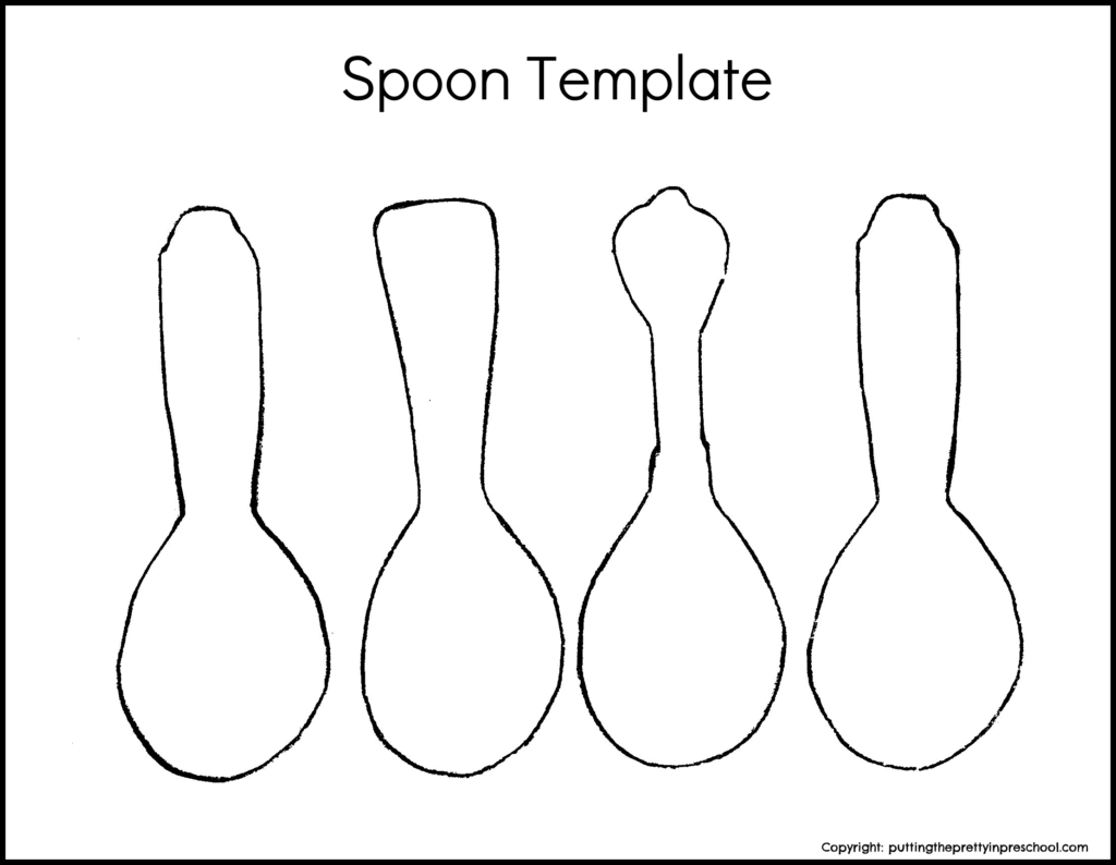 A spoon template for crafting.