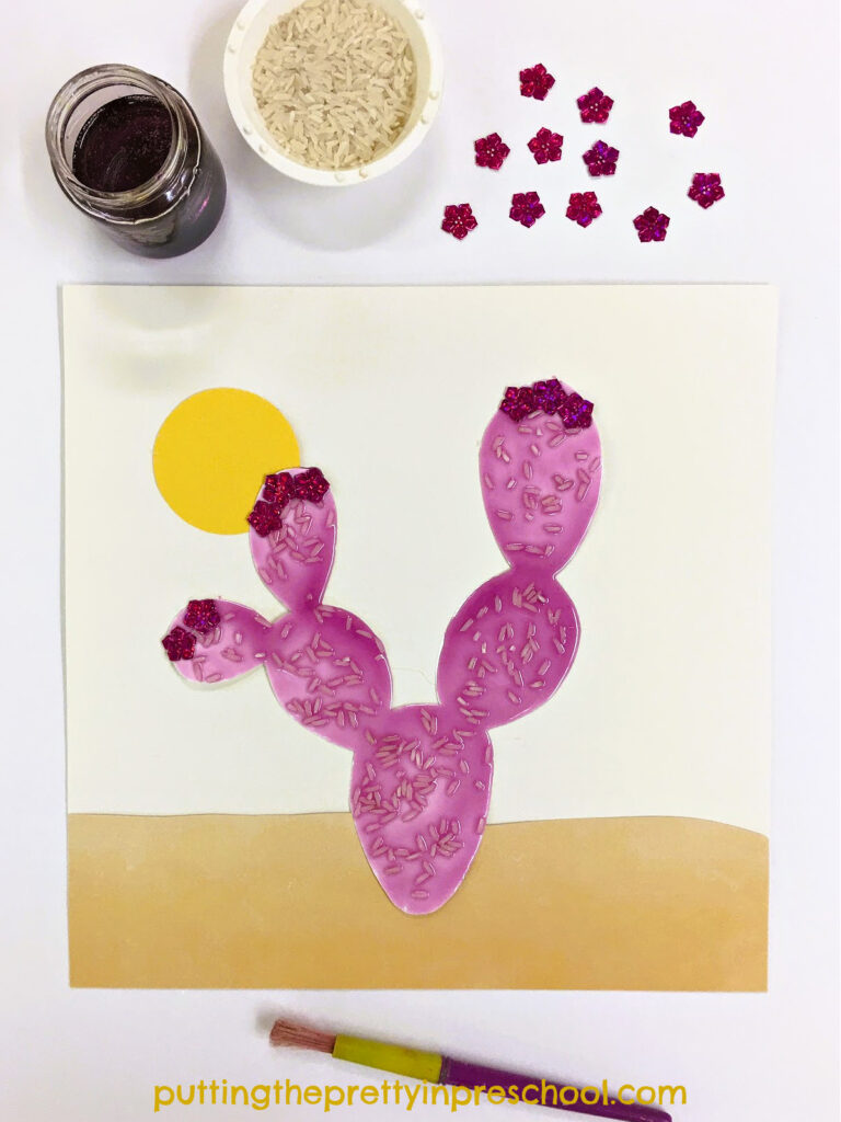 This prickly pear cactus art project requires simple supplies you can find in your kitchen. It's an easy-to-do all-ages art activity.