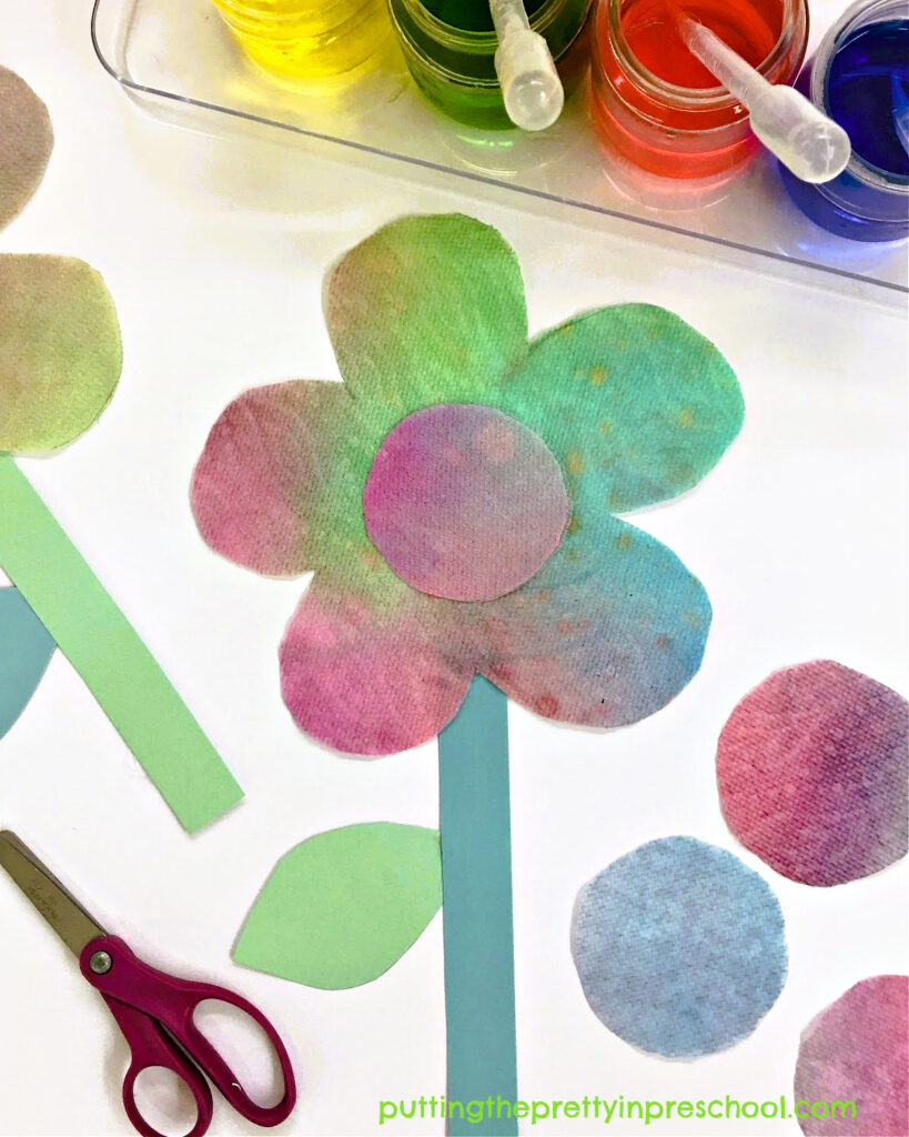 Create a beautiful flower with a super fun eye dropper painting technique. A paper craft that looks stunning displayed.