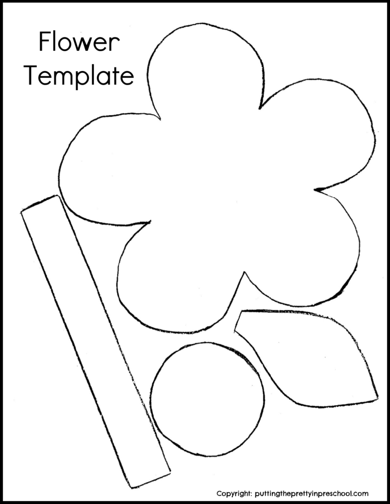 Download this free flower template for art or craft activities.