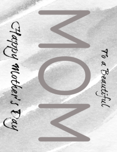 Mother's Day printable to decorate with collage items and a brooch or decorative key chain. A gift to make suitable for all ages.