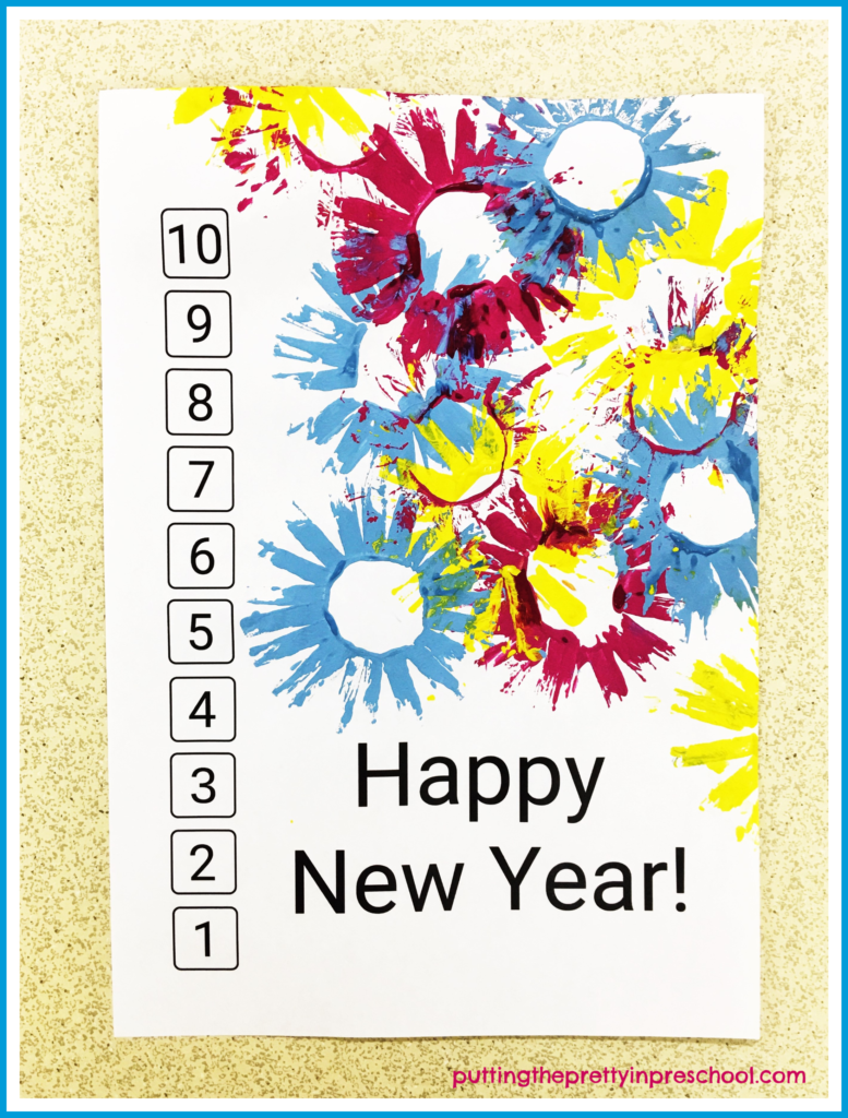 Happy New Year Art And Math Activities - Putting The Pretty In Preschool