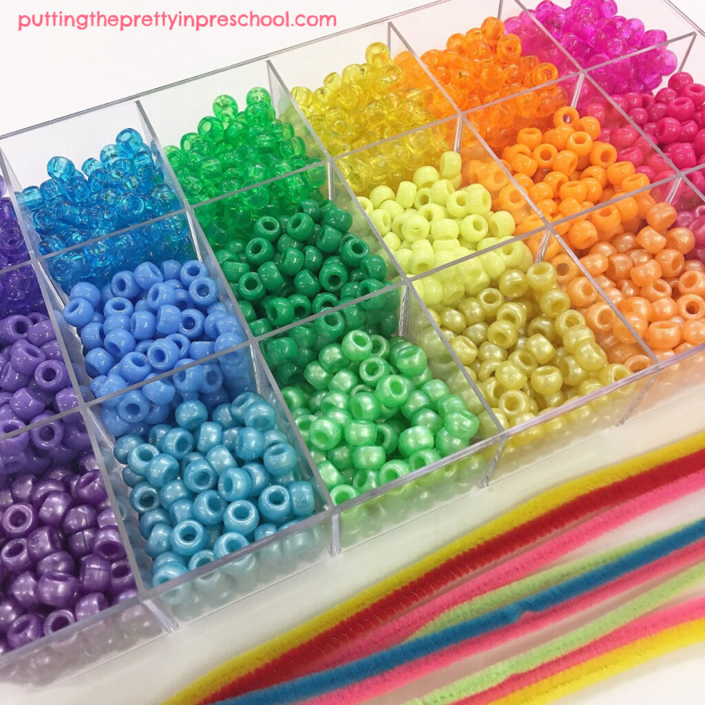 A colorful selection of pony beads.