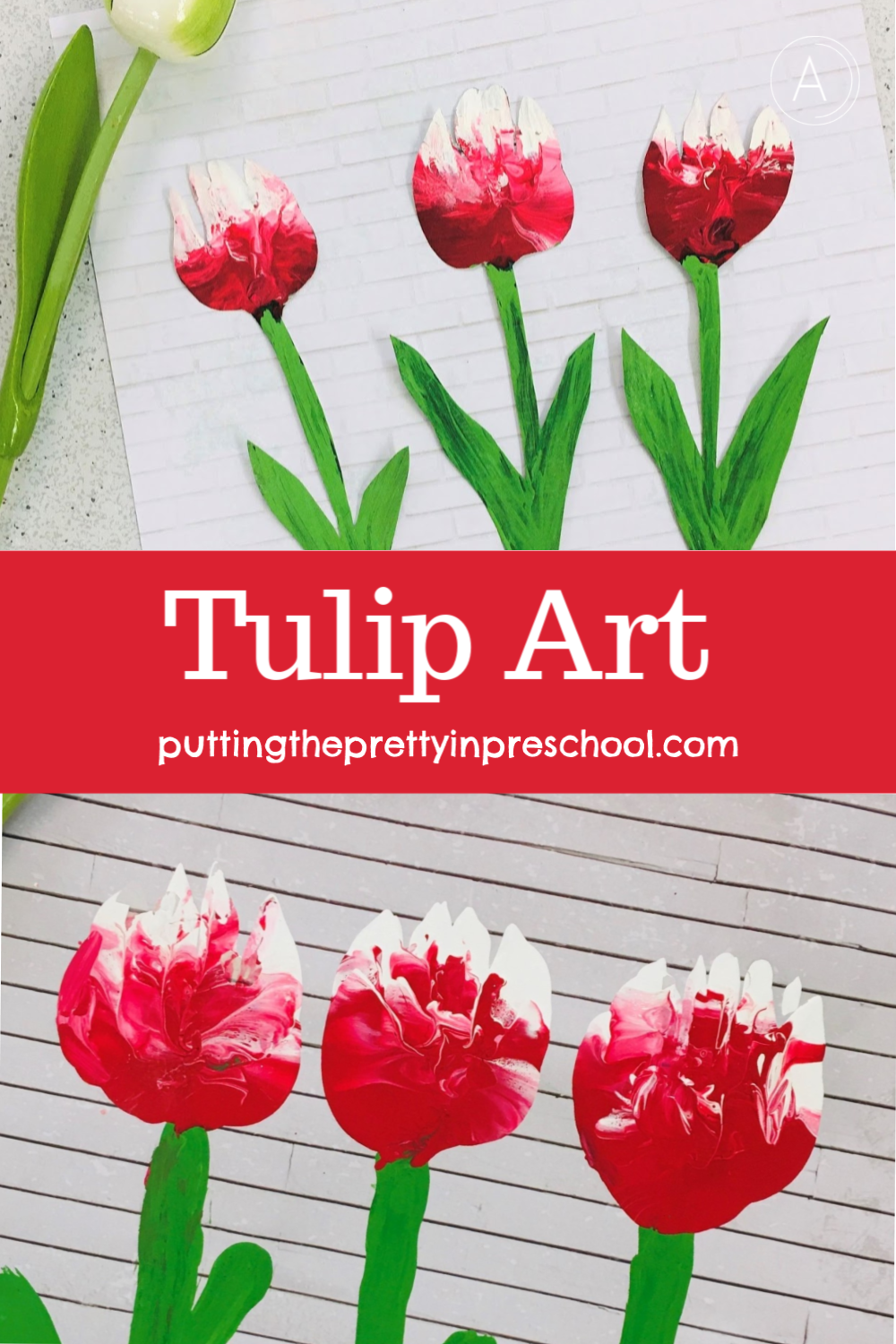 Tulip Art Painting Project Putting The Pretty In Preschool