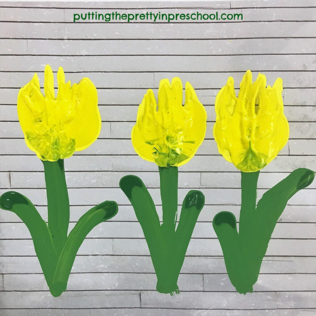 Tulip art painting project inspired by the Canadian Tulip Festival, and a rustic tissue box. An all-ages art activity the whole family can do.