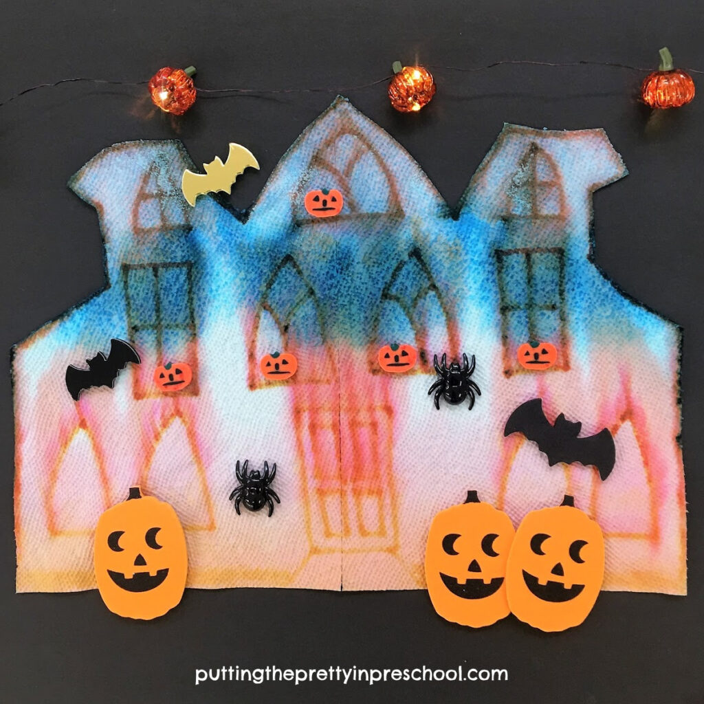 Try this easy-to-do felt pen chromatography "scary house" experiment. It has possibilities for art and imaginaive play.