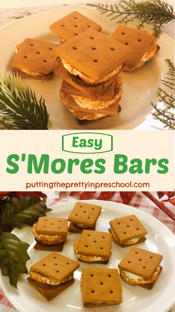 Easy s'mores bars to make indoors year-round for family and friends. Just three ingredients are needed for this gooey, melty dessert