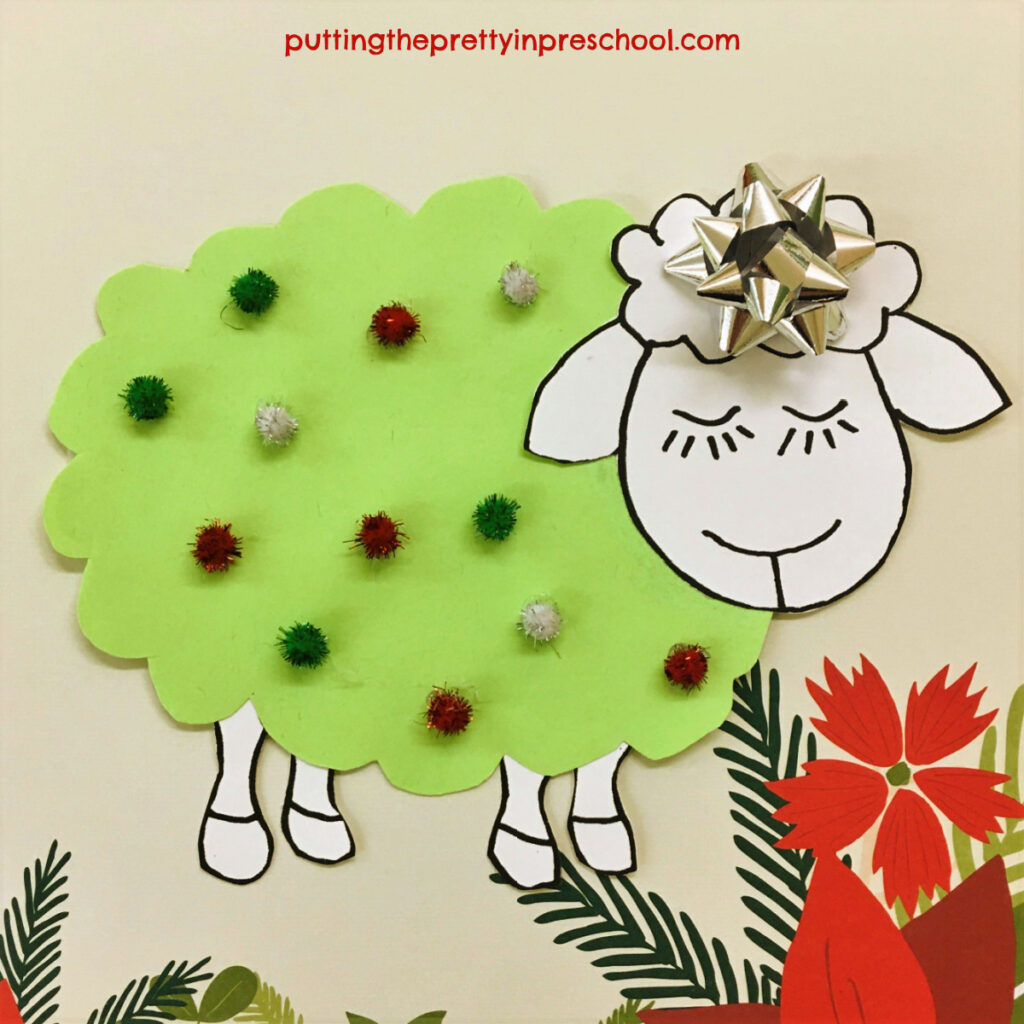 Make this crazy Christmas sheep craft with holiday craft supplies. Free printable included.
