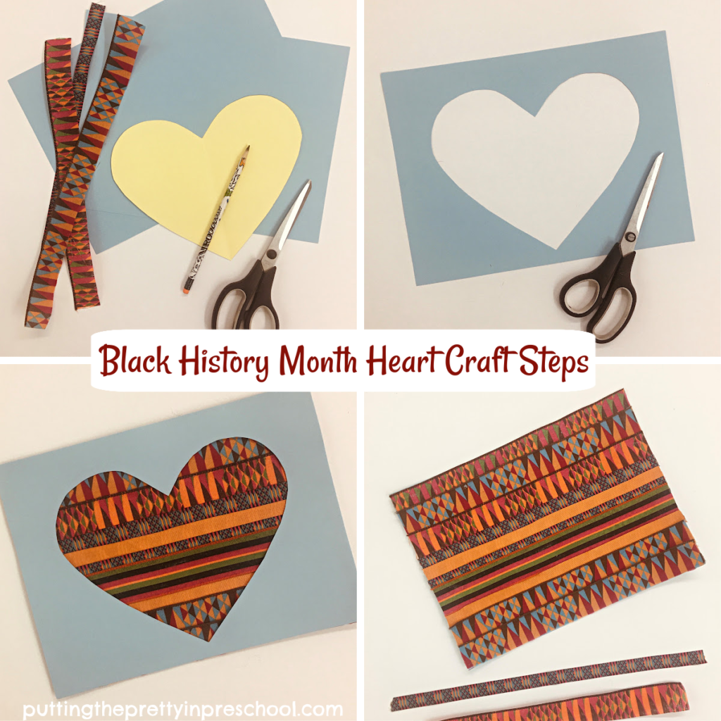 Steps to make a stunning Black History Month heart craft to honor the important celebration.