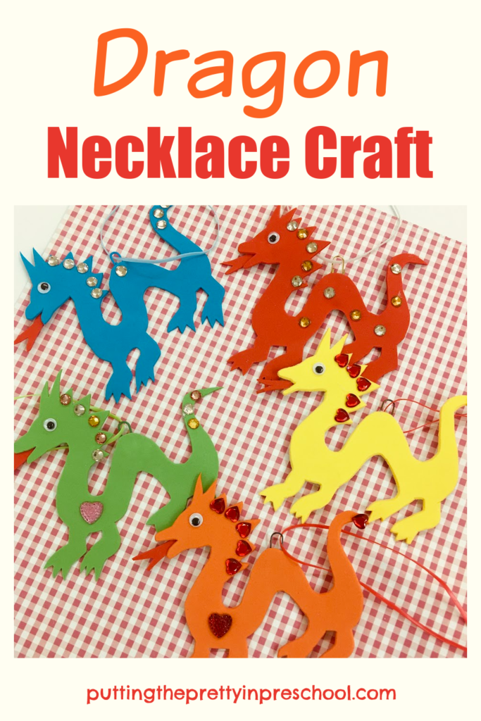 A dragon necklace craft your children will love to make. An all-ages dragon-themed jewelry project that is easy to do.