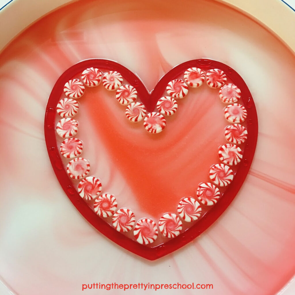 Try this heart-shaped dissolving candy science experiment today! It is simple and brings the WOW factor.