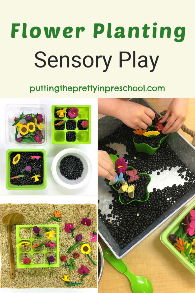 Bring spring inside by introducing these four flower planting sensory play activities to your little learners.