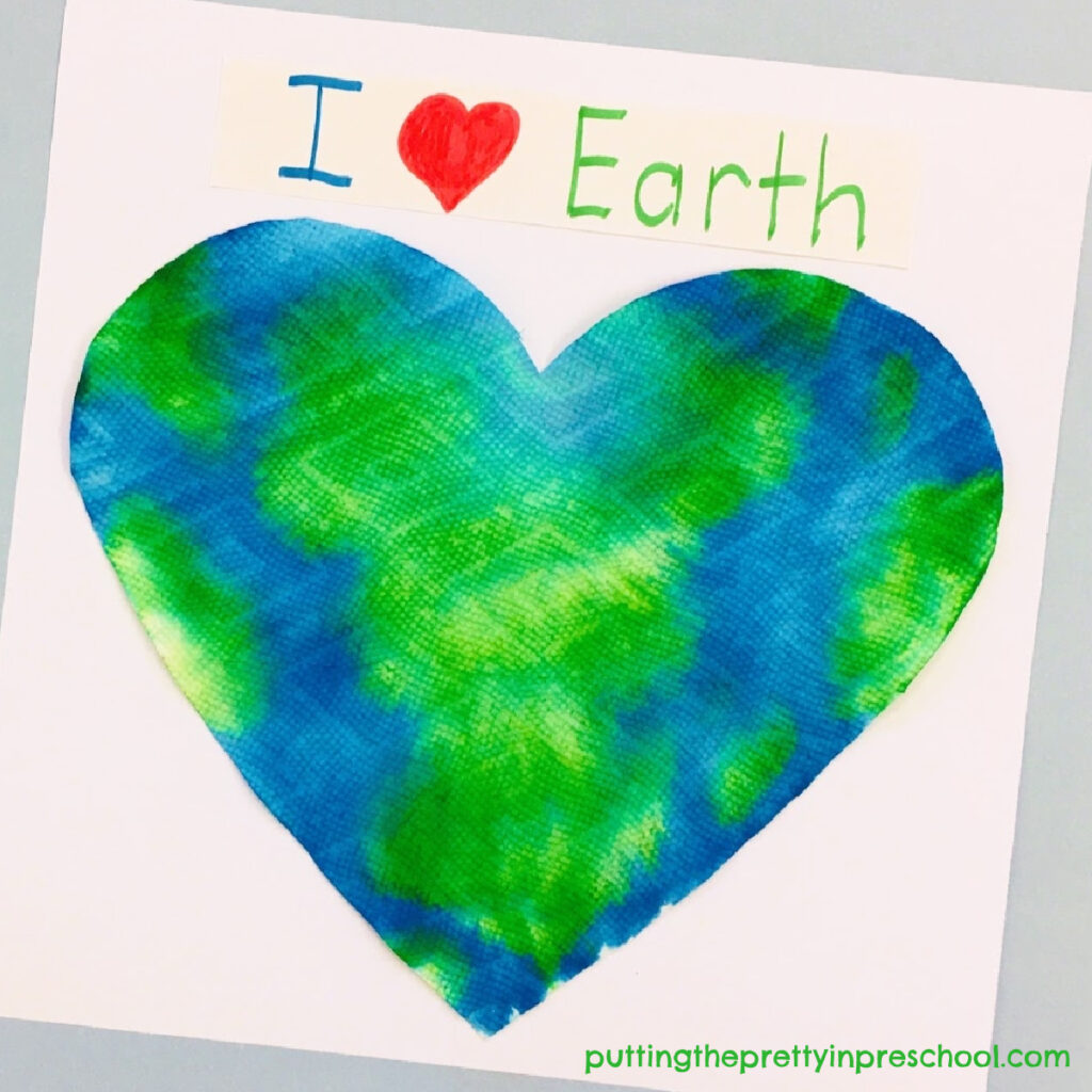 Make this sprayed marker heart earth art project today! It's a super fun process art activity that displays beautifully.