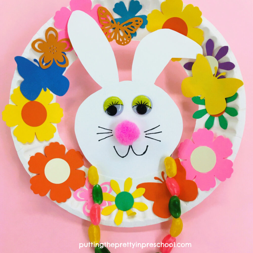 Craft this adorable spring bunny wreath with easy-to-find supplies.