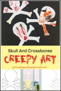 Oh, so easy skull and crossbones art project your little learners will love. Two free printables are included for the scissor skill activity.
