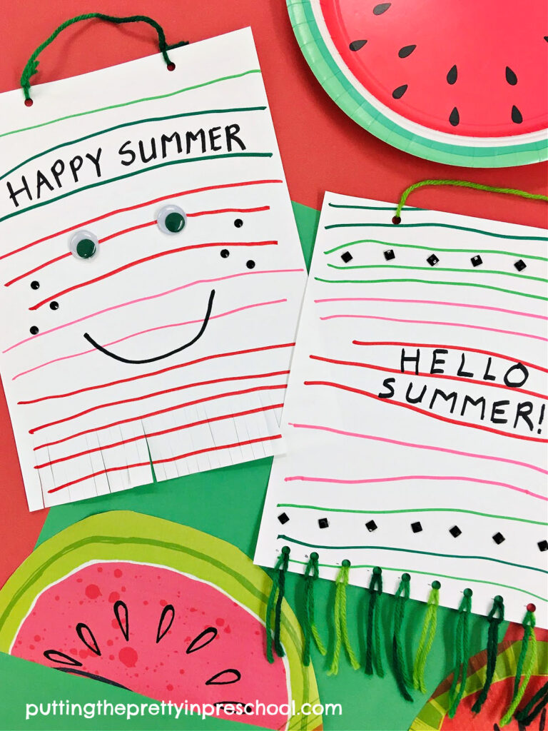 Celebrate the summer season with a low prep, easy-to-make watermelon-inspired banner craft. This is an all-ages papercraft.