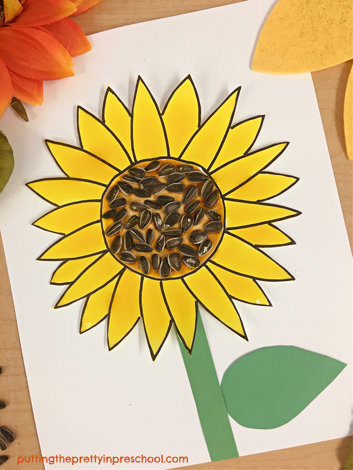 Corn Syrup Paint Sunflowers