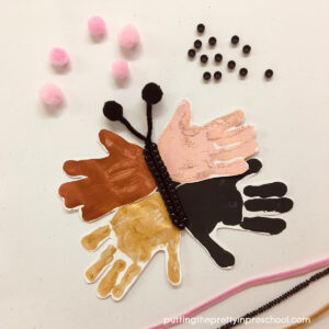 Make this gorgeous handprint butterfly craft to recognize Black History Month and celebrate diversity.