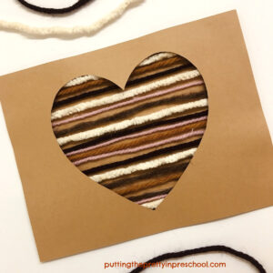 Make this gorgeous skin-toned yarn heart craft to recognize Black History Month and celebrate diversity.