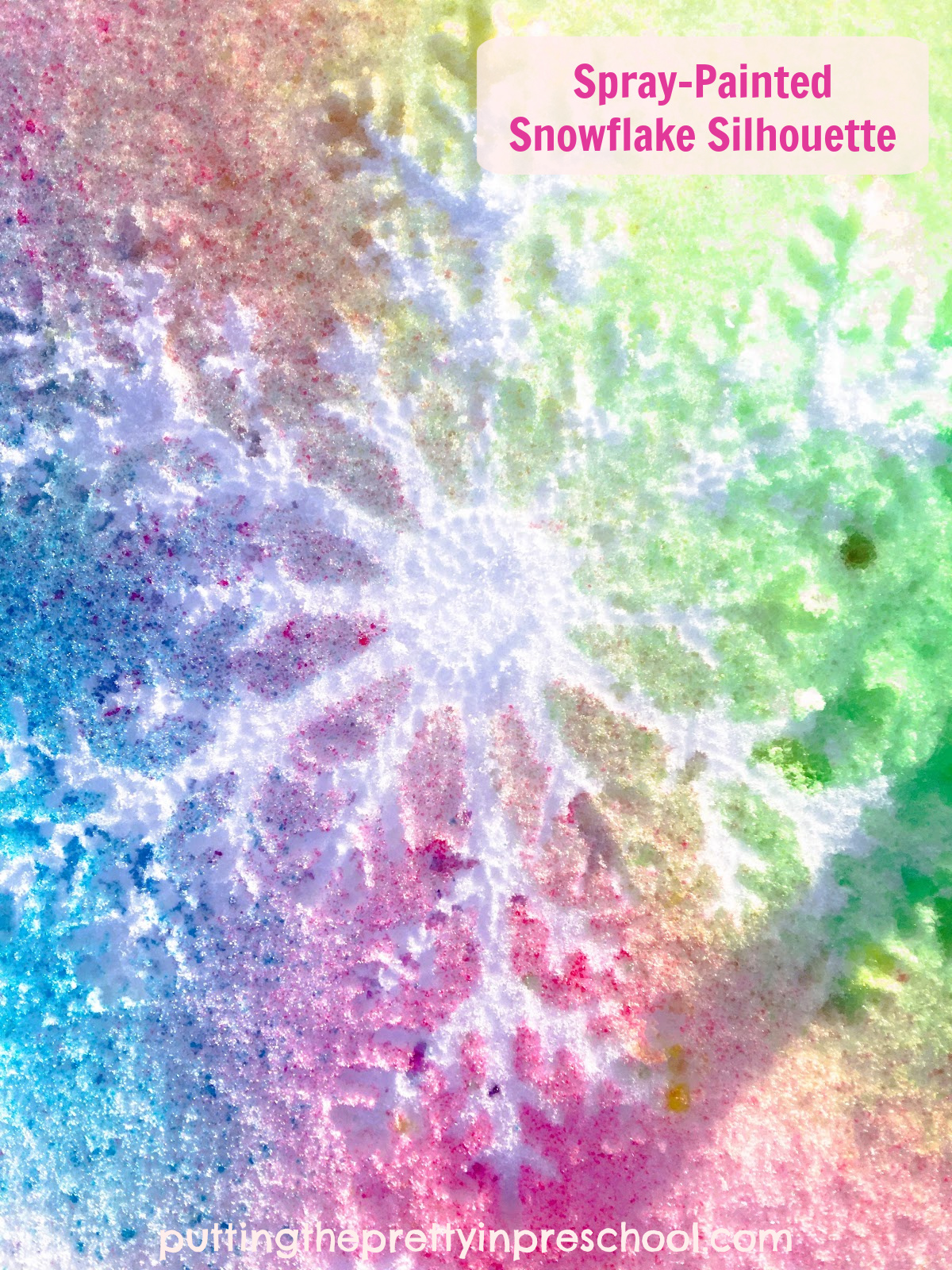 Spray Paint Snowflake Silhouette