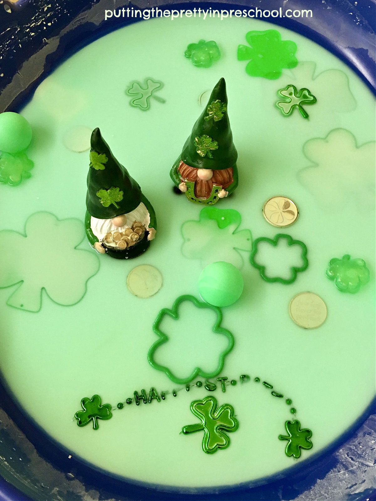 Leprechaun Goop Sensory Bin