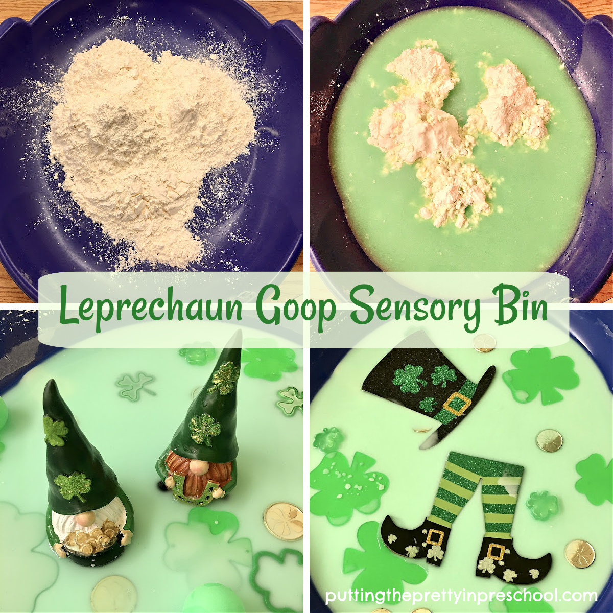 Leprechaun Goop Sensory Bin