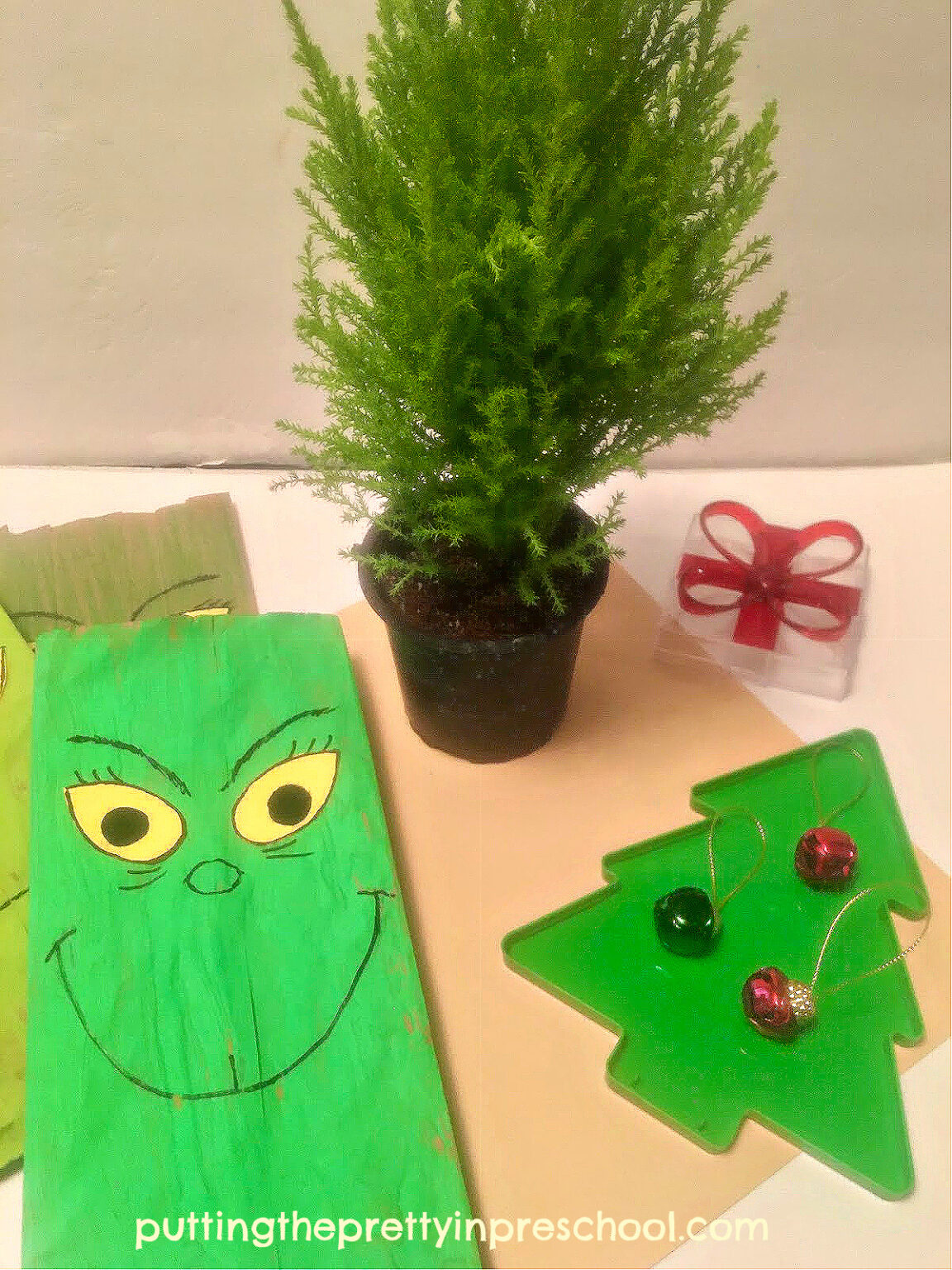 Paper Bag Grinch Craft